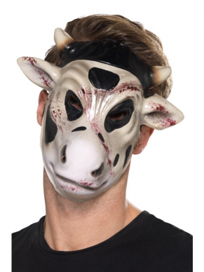 Maak je Halloween Look compleet met dit Evil Cow Killer Masker.