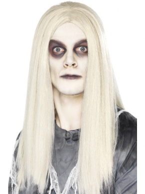 Maak jouw Halloween Kostuum compleet met deze Ghost Town Indian Style Wig, Grey.