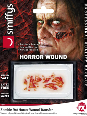 Maak jouw Zombie Look copmpleet met deze Horror Zombie Rot Wound Water Basis Allergie & Latex vrij.