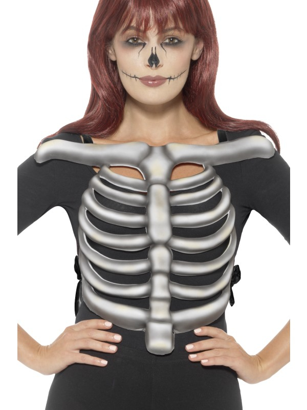 Met Halloween geen zin in een uitbundig kostuum? Kies dan voor deze Skeleton Rib Cage Top, Unisex.
White, with EVA
One Size Fits Most.