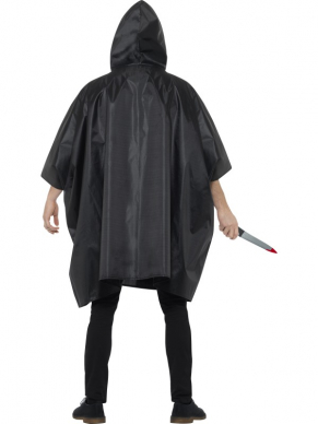 Het bekende Scream Kostuum van tv, bestaande uit een zwarte Poncho, Masker en mes.