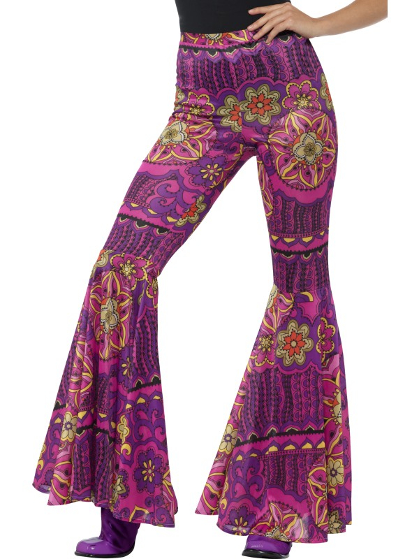 Geweldige Hippie broek met uitlopende pijpen, bekijk hier onze Hippie collectie en maak je outfit compleet.