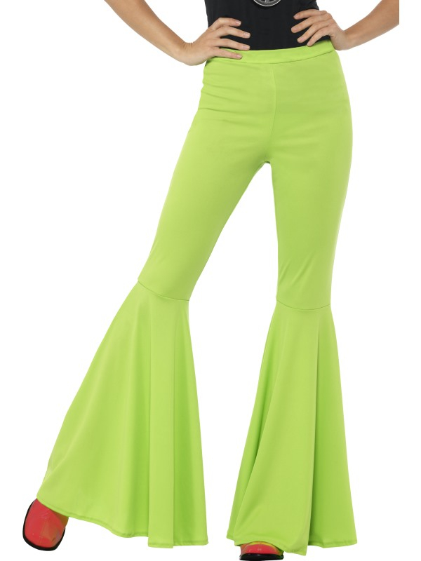 Groene Flared Trousers, een leuke broek met uitlopende pijpen, voor een 60's Party, bekijk hier de gehele Sixties collectie.