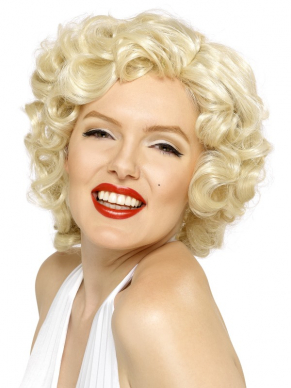 Marilyn Monroe Pruik Blond, leuk te combineren met onze Marilyn Monroe Jurken.