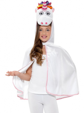 Wit/roze Unicorn Cape, leuk voor Carnaval of voor in de verkleedkist.