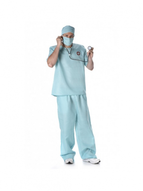 Dokter/Chirurgen Kostuum, bestaande uit een Broek, Shirt, Mutsje en mondkapje. Maak je Kostuum af met een stethoscoop.
Wil je meer er meer dan de voorraad aangeeft neem dan gerust contact met ons op.