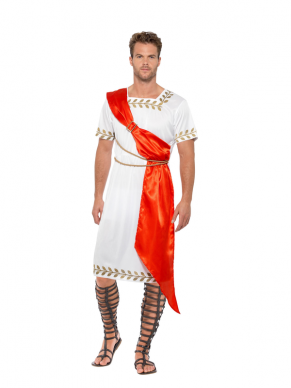 Gladiator ook één van jouw favoriete films? Dan is dit kostuum echt iets voor jou. Romeinse Senator heren kostuum. Inbegrepen is de wit rode toga met riem (touw) en de hoofdband. Met de accessoires maak je de look helemaal af. Ga helemaal in de Romeinse stijl terug naar toen met Carnaval of met een gek themafeest. 