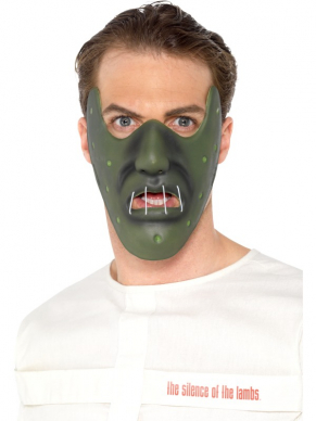 Van de bekende film Silence of the Lambs, dit groene masker. Wij verkopen ook het kostuum.