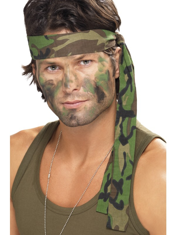 Maak jouw Armylook compleet met deze te Camouflage Army Hoofdband.
150cm x 4cm.
