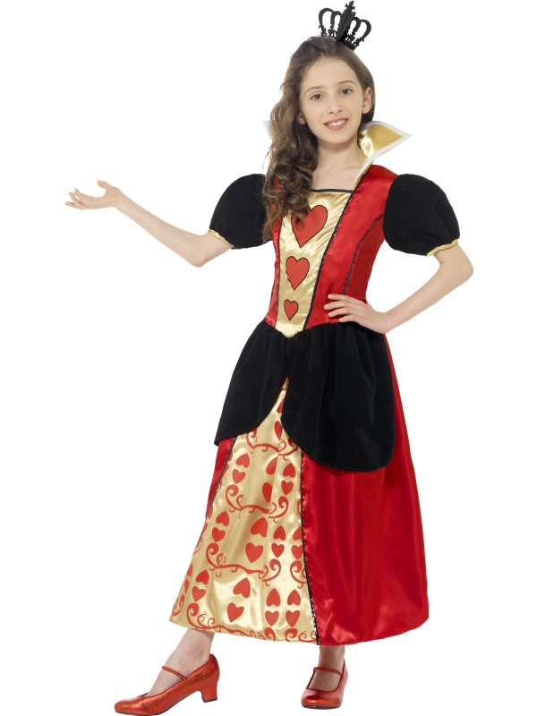 Geweldig Miss Hearts Kostuum, bestaande uit een jurkje met 3D vilten kroon.