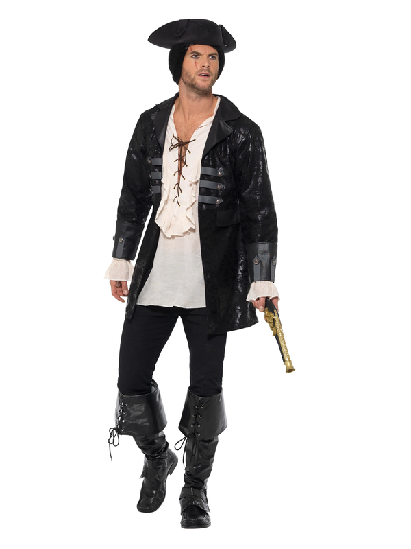  Dit Buccaneer Piraten Jack is mooi te combineren met een zwarte broek. De bijpassende accessoires zoals, papegaai, hoed, ooglap, pistool en zwaard verkopen wij los.