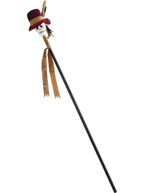 Maak je VoodooLook compleet met deze Voodoo Stok  met doodshoofd (112cm).