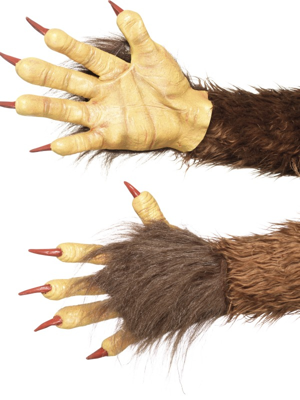  Beast / Krampus Demon Handschoenen van latex en fake fur.