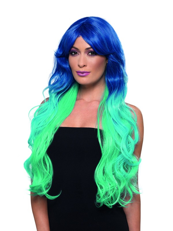 Maak je Mermaid Look compleet met deze Prachtige blauw/groene Fashion Mermaid Pruik, Wavy, Extra Long, Multi-Coloured.
Stijlbaar en hittebestendig.