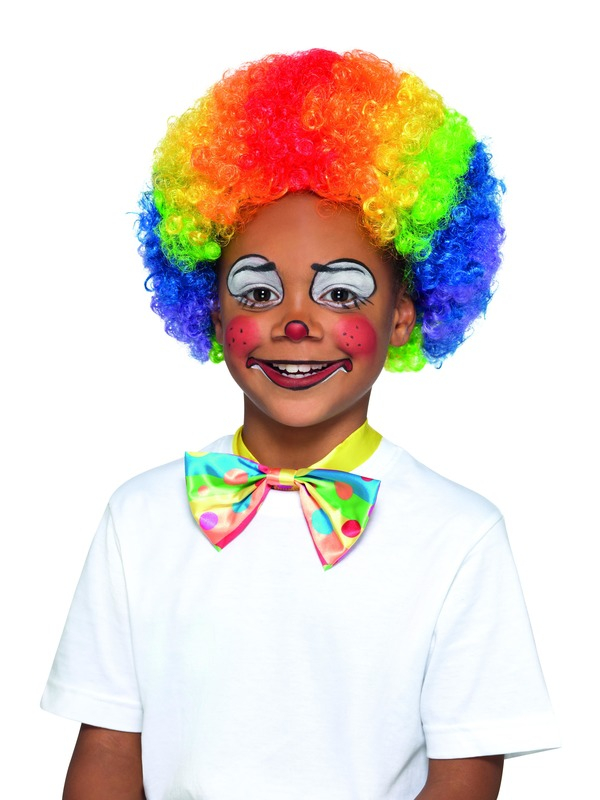 Maak je Clowns Look compleet met deze multi-gekleurde Clowns Pruik voor kids.