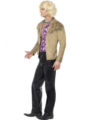 Bekend uit de film Zoolander, dit Zoolander Hansel Kostuum, bestaande uit het jasje met aangehecht mockshirt, broek en ketting. Wij verkopen ook het Derek Kostuum voor heren en het Cher en Dionne Kostuum voor dames.