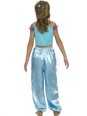  Arabian Princess kostuum, bestaande uit de broek met top en haarband. Leuk voor Carnaval of een themafeestje.