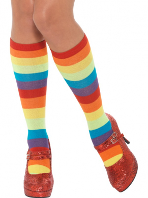 Maak de look compleet met deze te gekke Rainbow Clown Sokken.
Unisex