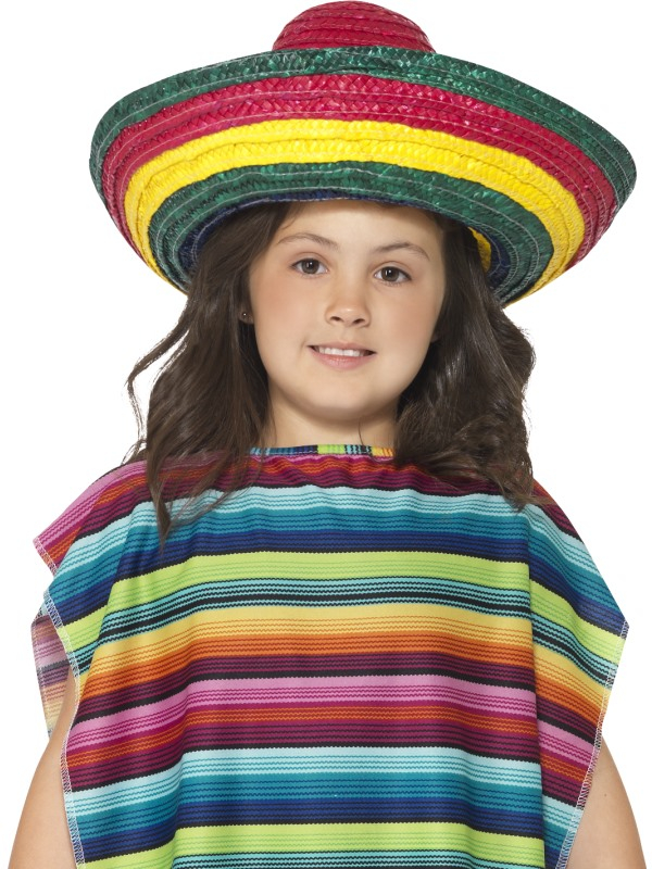 Multi-Gekleurde Sombrero Hoed voor kinderen.