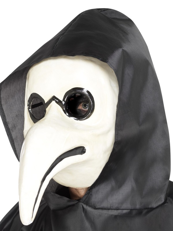 Maak je look compleet met dit witte Authentic Plague Doctor Masker.