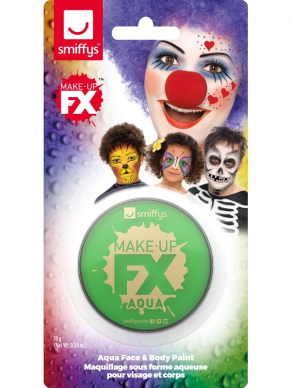 Groene Smiffys Make-Up FX, Aqua Face and Body Paint, 16ml op waterbasis
