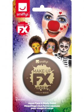 Donker Bruine Smiffys Make-Up FX gezicht en body schmink op waterbasis - 16ml.