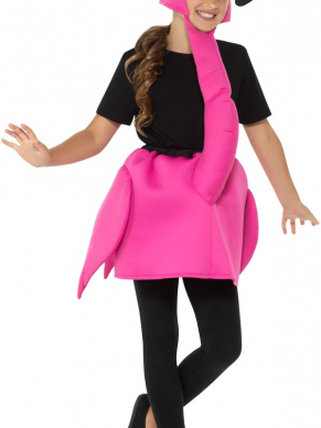 Een te gek Flamingo Kostuum voor kinderen. De foto zegt genoeg!
One Size te dragen van 7-9jaar.