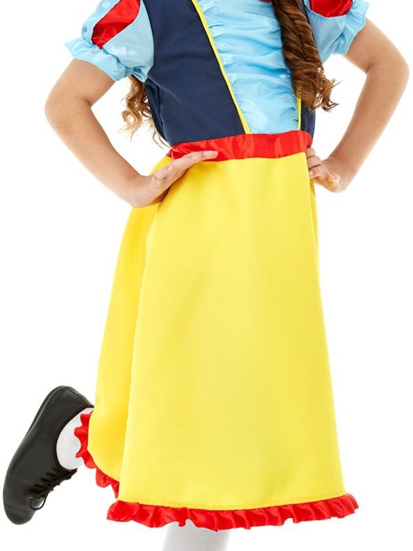 Deluxe Princess Snow Kostuum, bestaande uit de jurk met bijpassende haarband. Leuk voor Carnaval, Themafeestje of Musical. Wij verkopen nog meer leuke sprookjes kostuums voor kinderen.