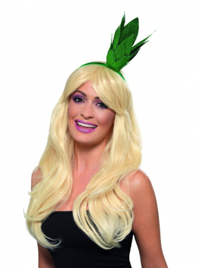 Jouw Summer/Hawaii Party kan niet meer stuk met deze geweldige Pineapple Stalk Glitter Haarband. Bekijk hier onze bijpassende pruiken.
