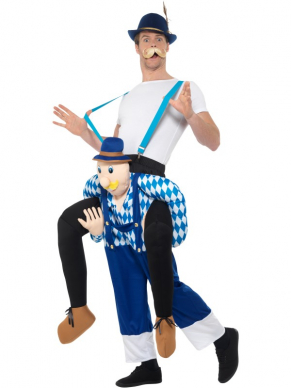 Ga swingend naar jouw party met dit geweldige Piggyback Bavarian Kostuum. Leuk voor Carnaval, Oktoberfest of een themafeestje. Kijk voor tiroler hoeden en snorren onder accessoires om de look helemaal compleet te maken.