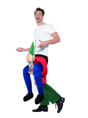 Achterop de rug van een Kabouter dansend de dansvloer op met dit geweldige Piggyback Gnome Kostuum. Dit kostuum bestaat uit één geheel.Wij verkopen nog veel meer te gekke Piggy Back Kostuums voor Carnaval, Oktoberfest, Halloween en Vrijgezellenfeesten.