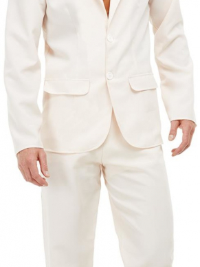 Back to the Twenties met dit geweldige witte Roaring 20s Heren Kostuum, bestaande uit Tuxedo Jasje, broek en Mockshirt. Maak de look compleet met bijpassende accessoires en ontvang korting.