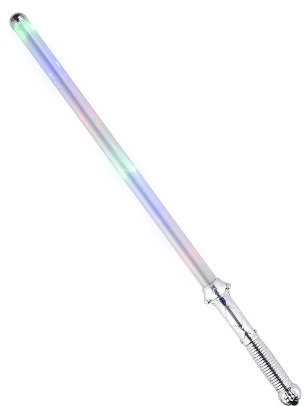 Maak jouw outfit compleet met deze te gekke Rainbow Space Zwaard met Multi-Gekleurd licht,  69cm 