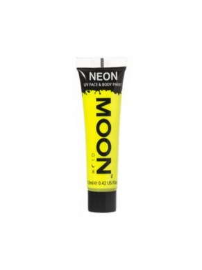 Neon Gele Face & Body Paint, direct op te brengen vanuit de tube. Verkijgbaar in verschillende neon kleuren.