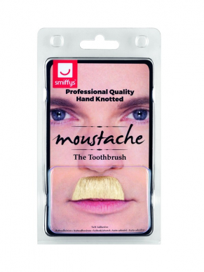 Maak jouw look compleet met deze blonde The Toothbrush Snor.