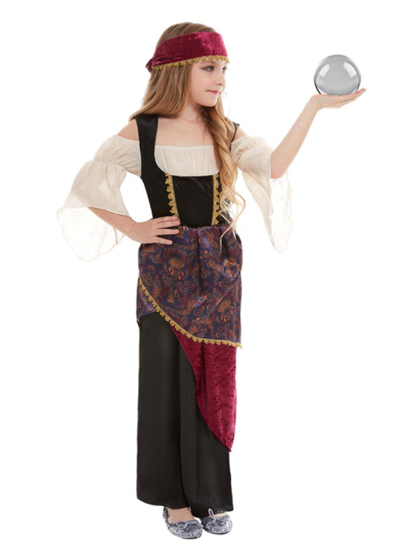 Voorspel de toekomst met dit prachtige Deluxe Fortune Teller Kostuum, bestaande uit de jurk met bijpassend hoofdoekje.