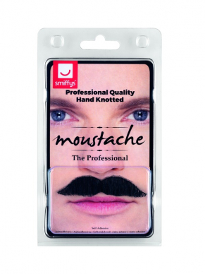 Maak jouw Seventies look compleet met deze zwarte The Professional Moustache.