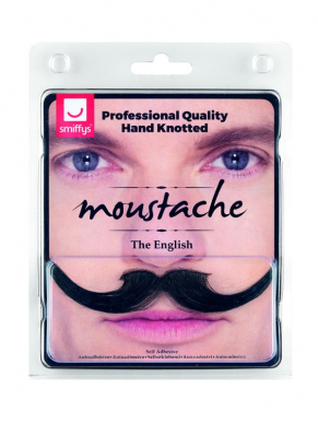Maak jouw Englisch look compleet met deze zwarte The English Moustache.