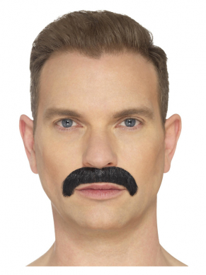 Maak jouw Seventies Look compleet met deze zwarte The Horseshoe Moustache.