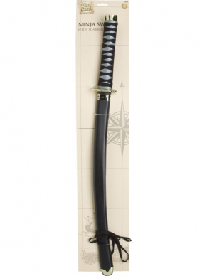 Zonder zwaard ben je natuurlijk geen echte Ninja, Sword and Scabbard, Oriental Warrior, 73cm.