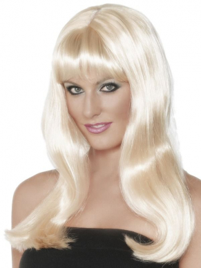 Maak jouw Glamour Look compleet met deze mooie blonde Mystique Pruik.