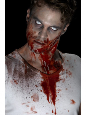 Maak jouw Halloween/Horror Look compleet met de Make-Up FX, Blood Bottle, Red, 473.17ml.