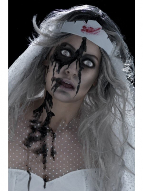 Maak jouw Zombie Look compleet met de Make-Up FX, Zombie Gel Blood Bottle, Black, 29.57ml.