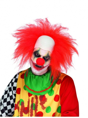 Deluxe Horror Clown Pruik met kaal voorhoofd. Bekijk hier onze bijpassende Clown Kostuums.Combineer de pruik met bijpassende schmink om je Halloween/Horror Look compleet te maken.
