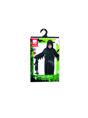 Jaag iedereen de stuipen op het lijf tijdens Halloween met dit Dark Reaper Kostuum voor kinderen. Dit kostuum bestaat uit het gewaad met aangehechte capuchon. Maak de look af met bijpassende accessoires.