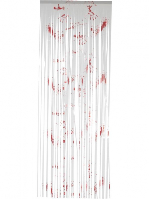  Hang deze Blood Drip Shimmer Gordijn in de deuropening van jouw Halloween Party, 91x244cm Succes gegarandeerd!