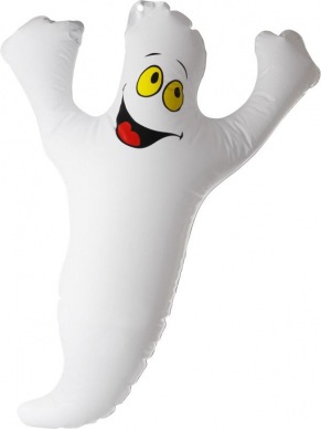 Opblaasbare witte spook ter decoratie op jouw Halloweenfeestje.48x44cm.