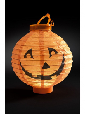 Leuke Light Up LED Paper Pumpkin Lampion Orange, 20x7x22cm. Leuk ter decoratie of een Halloween optocht.
