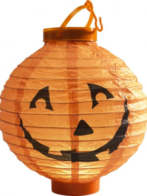Leuke Light Up LED Paper Pumpkin Lampion Orange, 20x7x22cm. Leuk ter decoratie of een Halloween optocht.