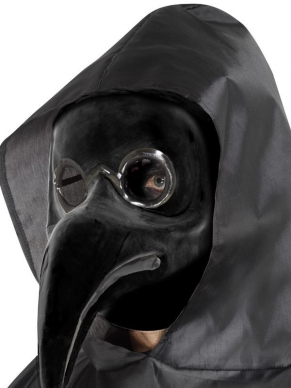Maak je look compleet met dit zwarte Authentic Plague Doctor Masker.